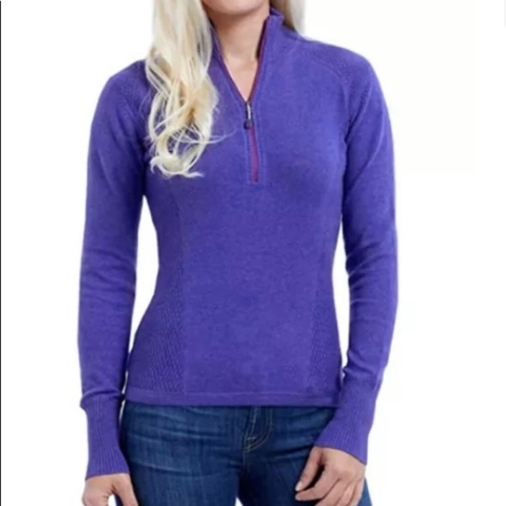 Eddie Bauer Ladies' Half Zip Pullover Purple Small